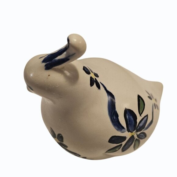 Vintage Artist Signed Dated Ceramic Pottery Bird Quail Floral - Picture 7 of 13